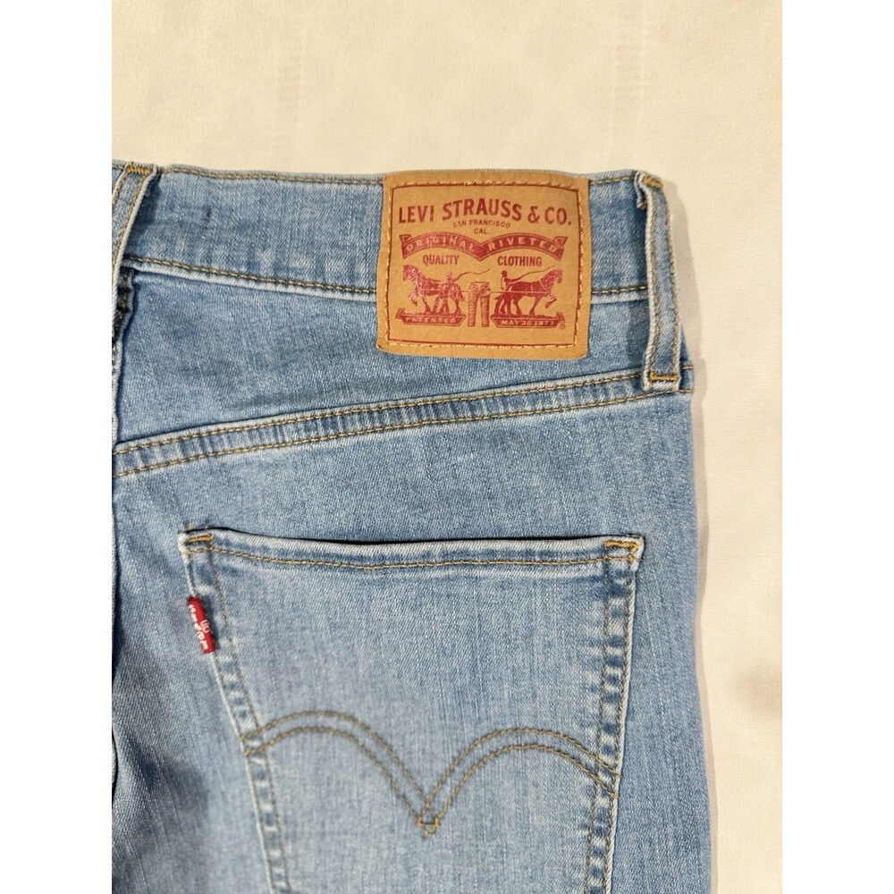 Levi's Y2K Vintage Mile High Skinny Jeans Light Blue Womens 30 Button Front EUC - Picture 13 of 16
